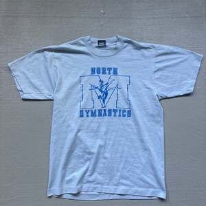 Vintage North Gymnastics Graphic T-Shirt Screen Stars Best Made in USA